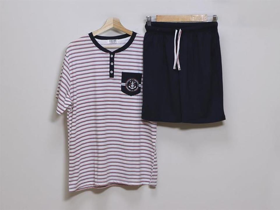 Pijama Hombre Ancla Rojo